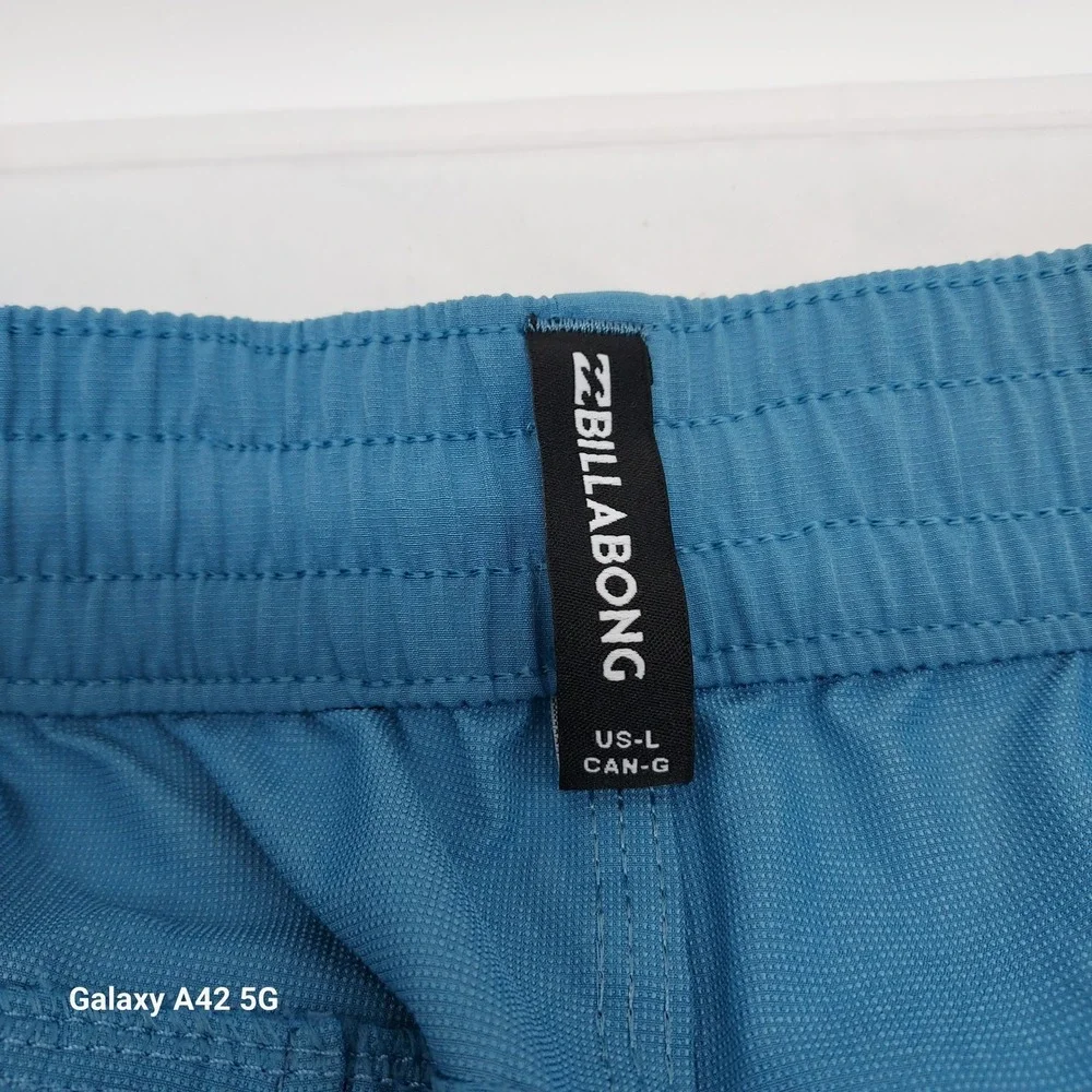 Billabong Mens Blue Elastic Waist‎ Boardshorts Swim Trunks Large 24A100400